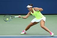 NEW YORK, NY - SEPTEMBER 03: Ana Konjuh of Croatia returns a shot to Varvara Lepchenko of the United States during her third round Women's Singles match on Day Six of the 2016 US Open at the USTA Billie Jean King National Tennis Center on September 3, 2016 in the Flushing neighborhood of the Queens borough of New York City. (Photo by Elsa/Getty Images)